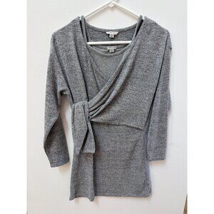 Habitual Womens Gray Knit Wrap Top & Cami Set Size 12 Soft Stretchy Fabric
